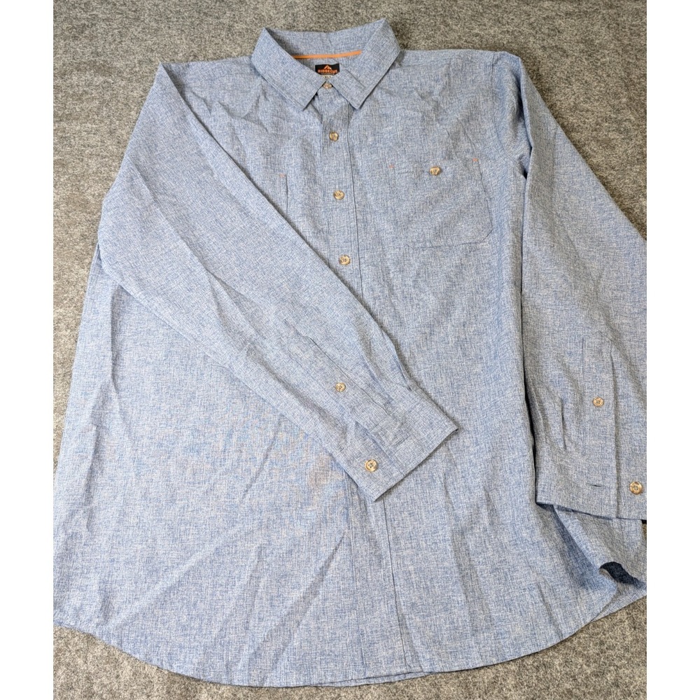 RIDGECUT TOUGHWEAR  Size XLT Men's Long Sleeve Shirt Blue Heather